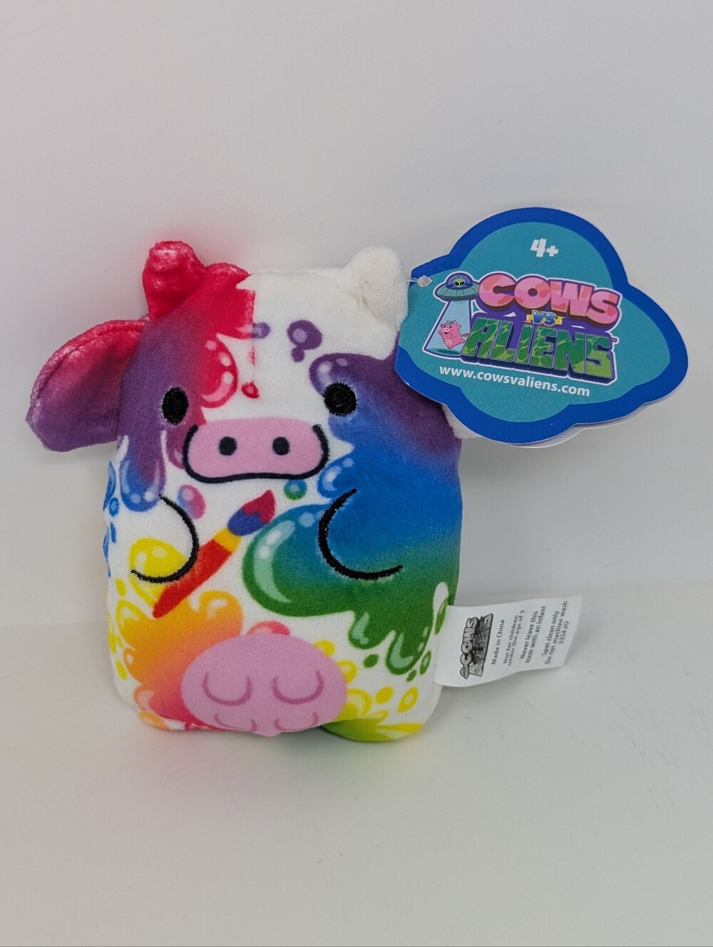 Cows vs Aliens Rainbow Cow Plush